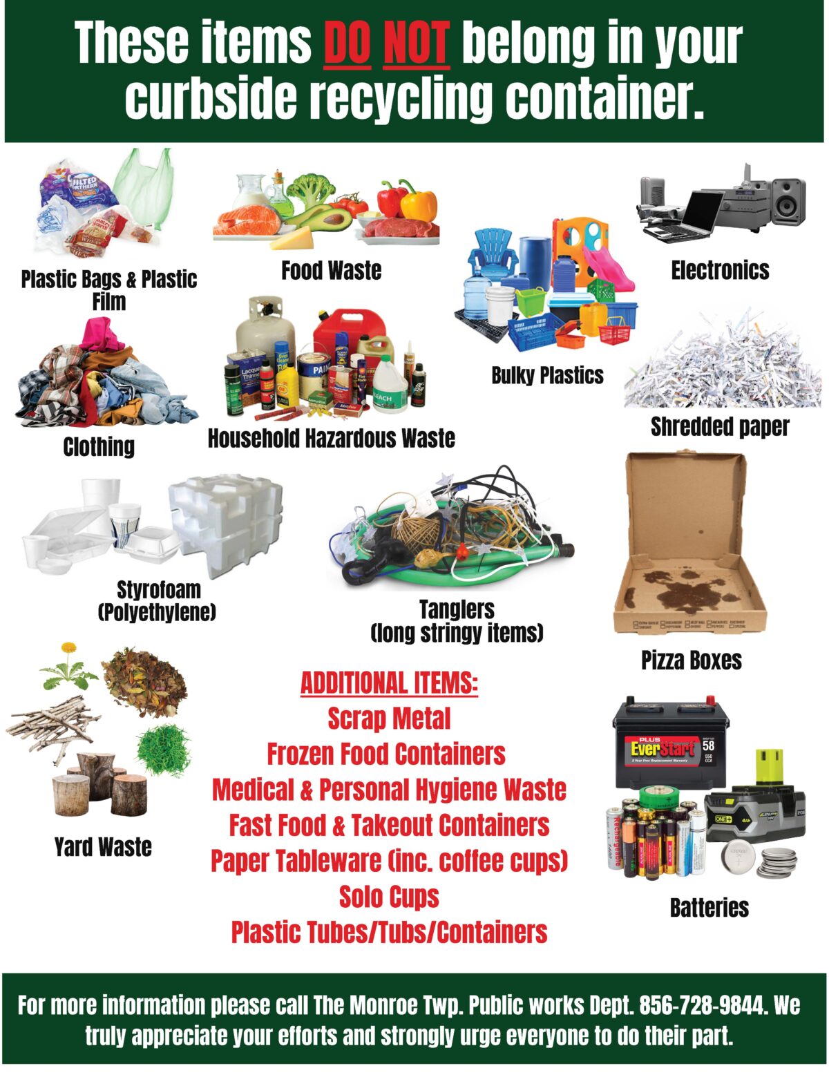 Recycling Guidelines Monroe Township, New Jersey