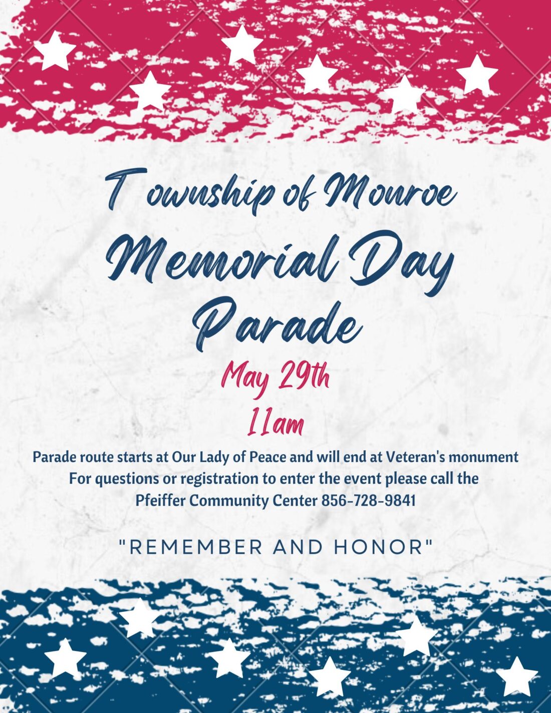 2023 Memorial Day Parade Flyer